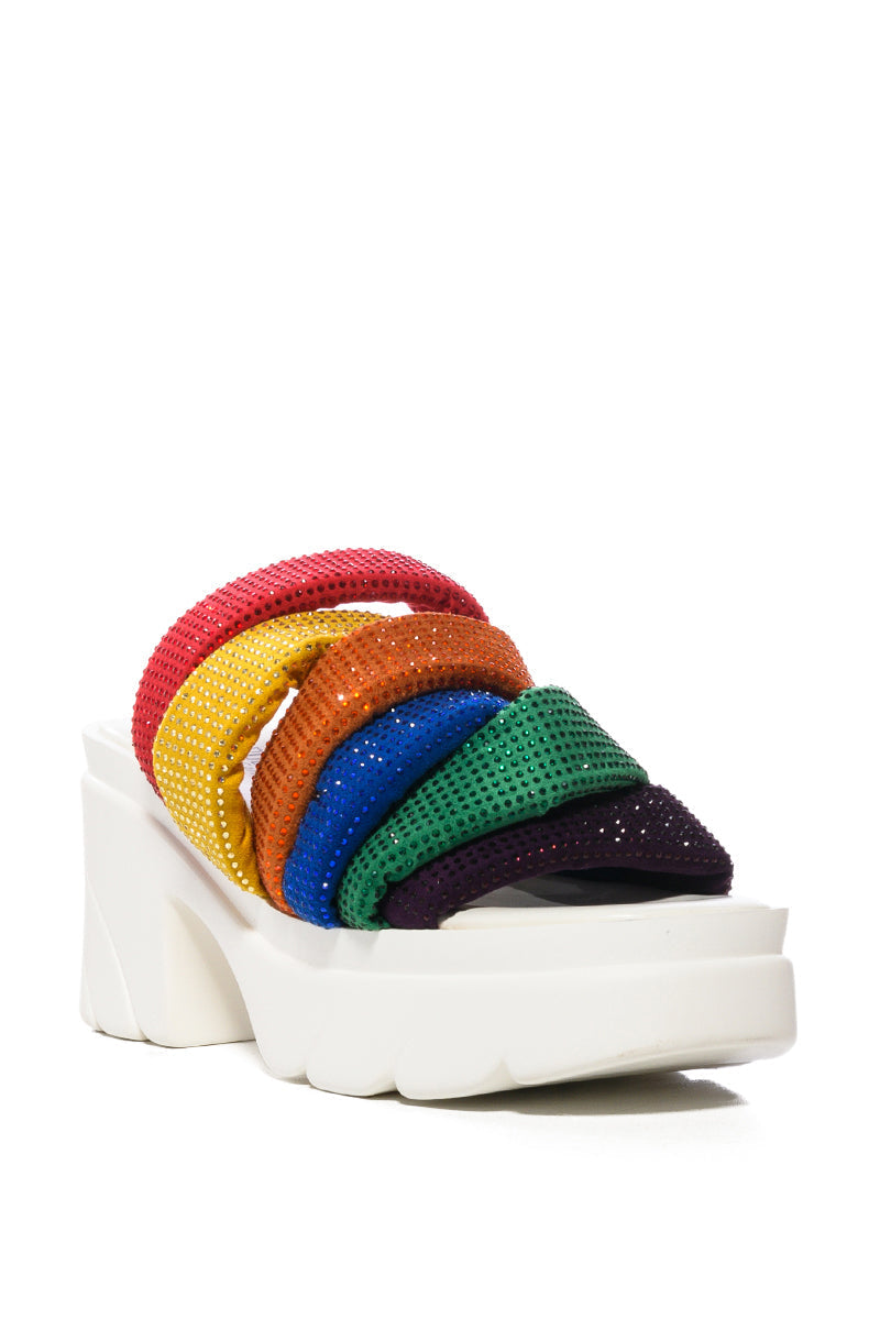 CANI RAINBOW EMBELLISHED CHUNKY SANDAL