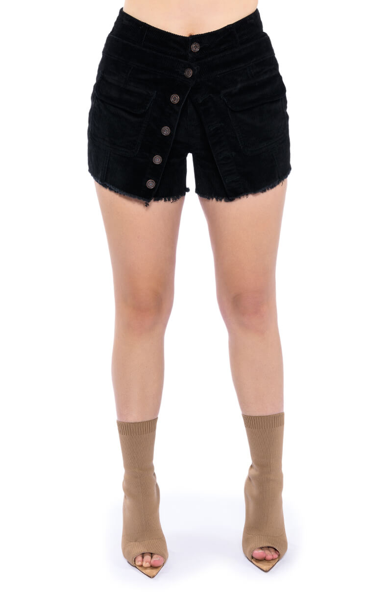 CHARLIE BUTTON FRONT MINI SKORT