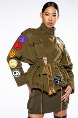 CHECK IT OUT PATCH WORK MILITARY BOMBER