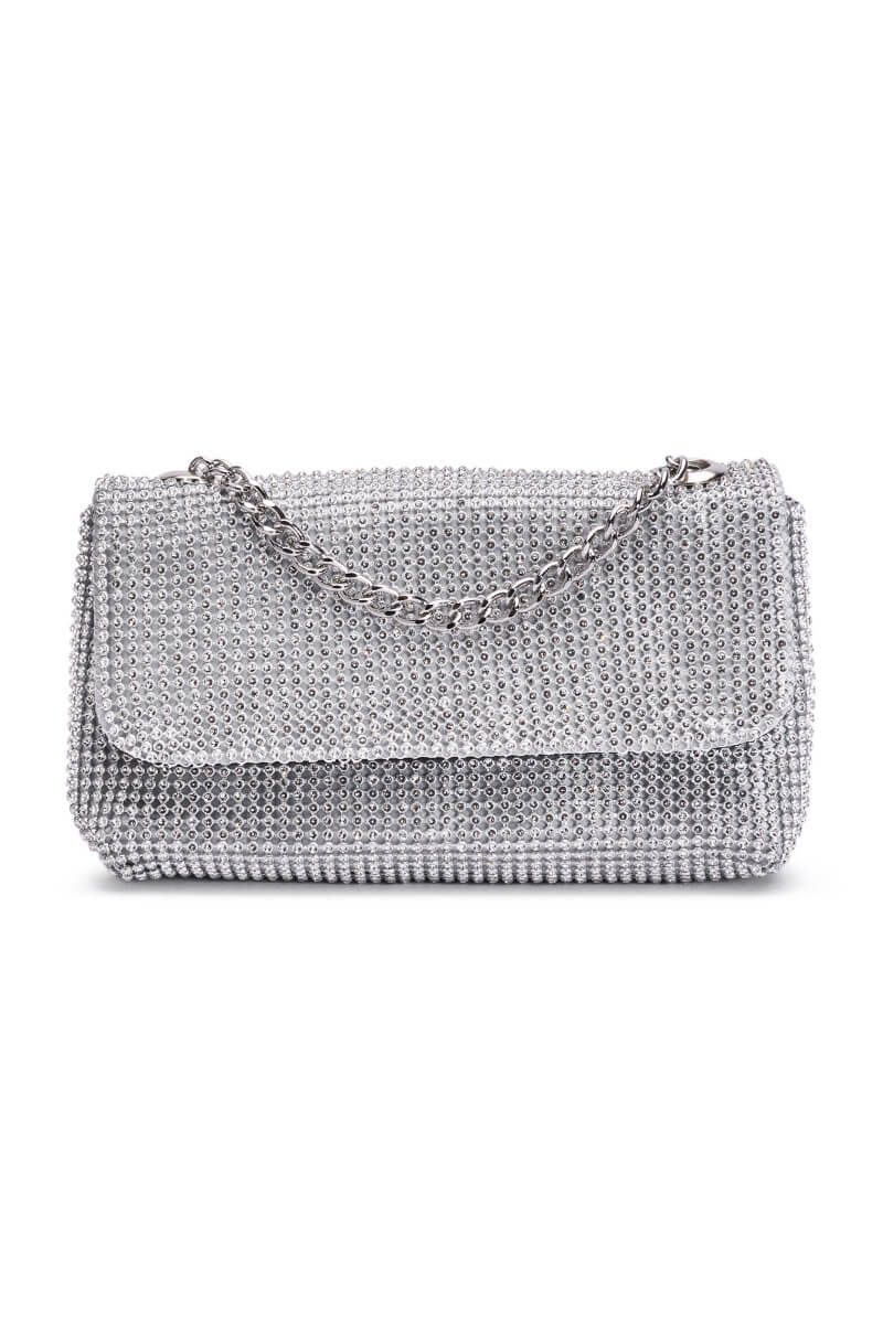 CHECKED OUT RHINESTONE FANNY PACK