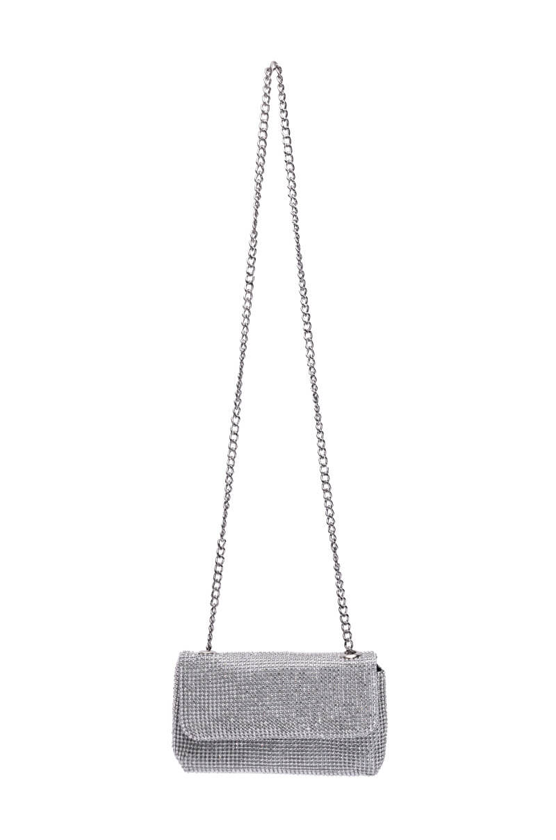 CHECKED OUT RHINESTONE FANNY PACK