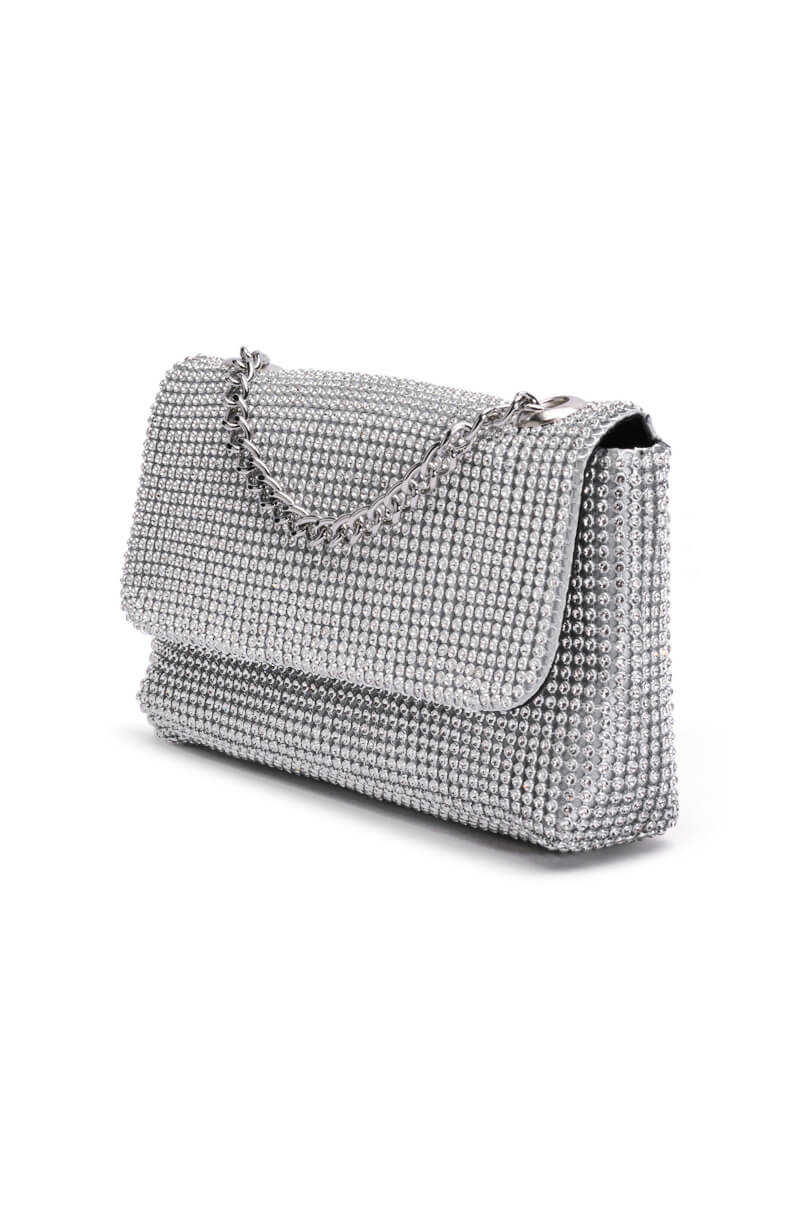 CHECKED OUT RHINESTONE FANNY PACK