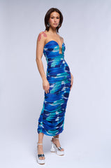 CITY SHOW RUCHED MAXI DRESS