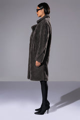 NAOMI LUXE WOOLISH TRENCH IN GREY