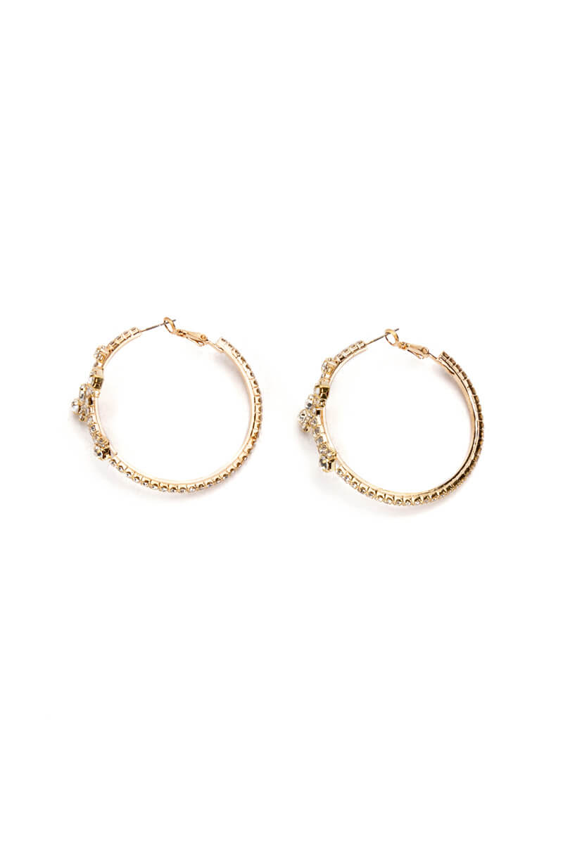 CROSS MY HEART EMBELLISHED HOOPS