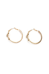 CROSS MY HEART EMBELLISHED HOOPS