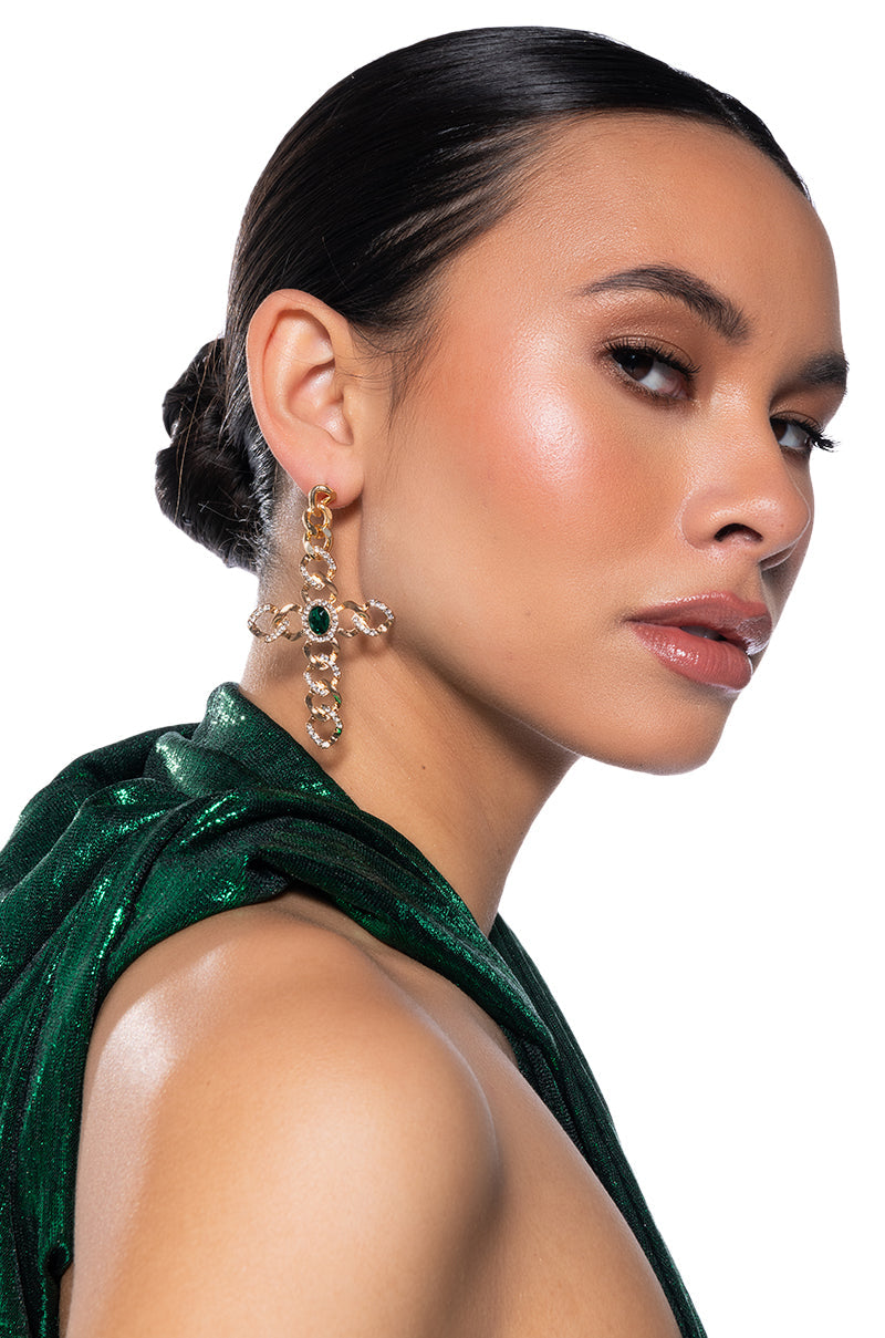 CROSS MY HEART EARRING
