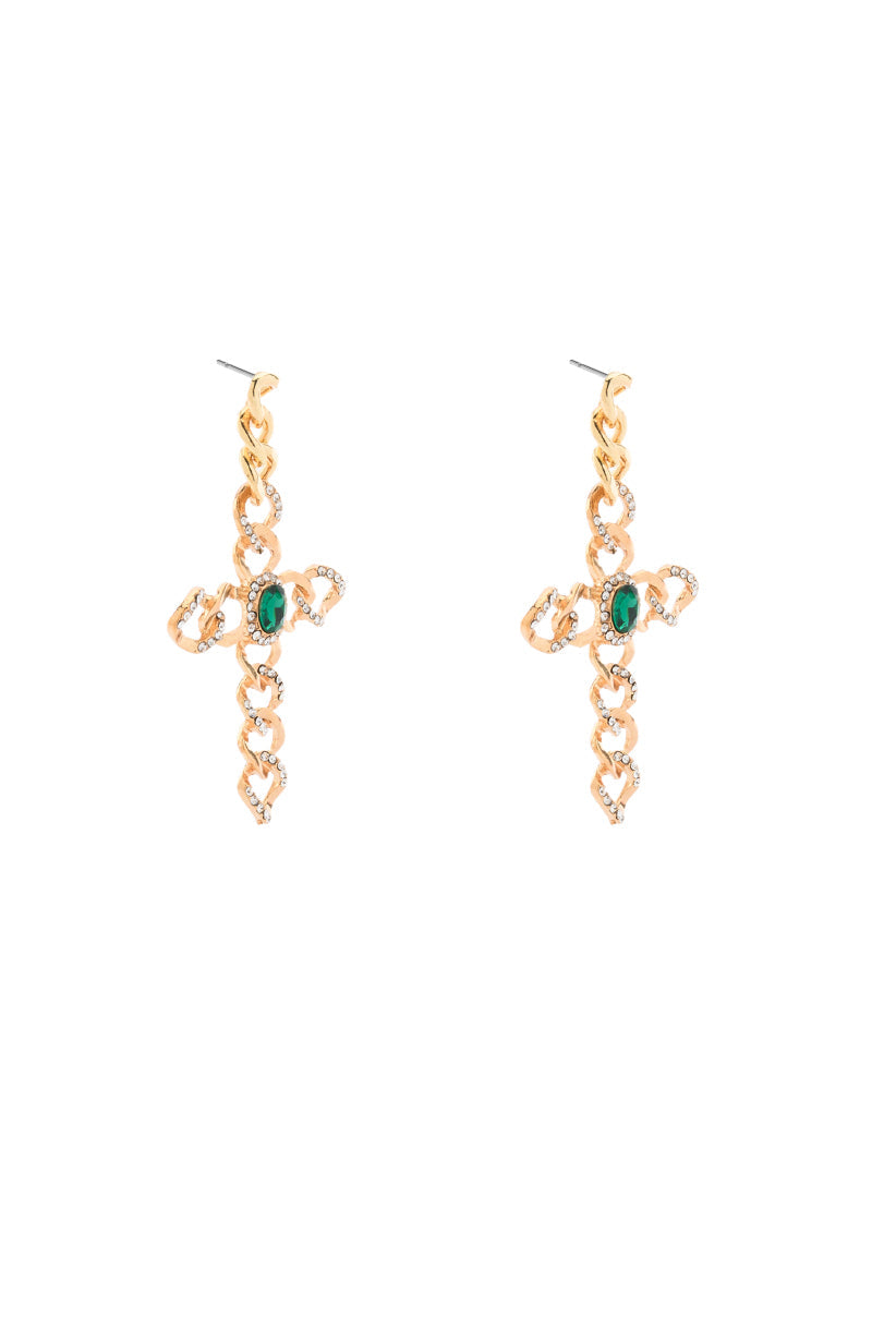 CROSS MY HEART EARRING