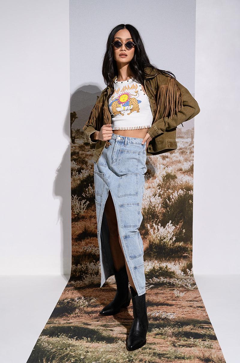 DANI FRINGE DENIM JACKET