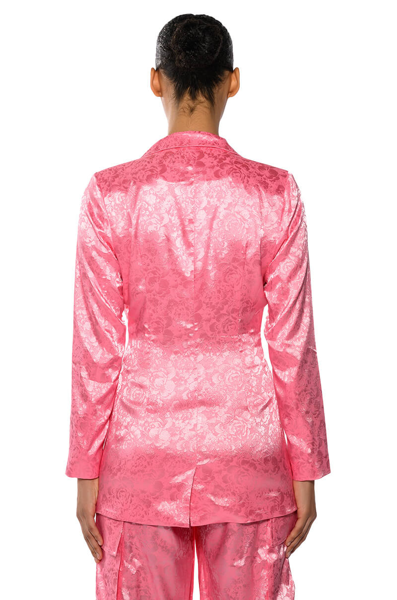 DAYDREAM SATIN FLORAL BLAZER