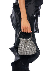 DISTURBIA EMBELLISHED BUCKET BAG