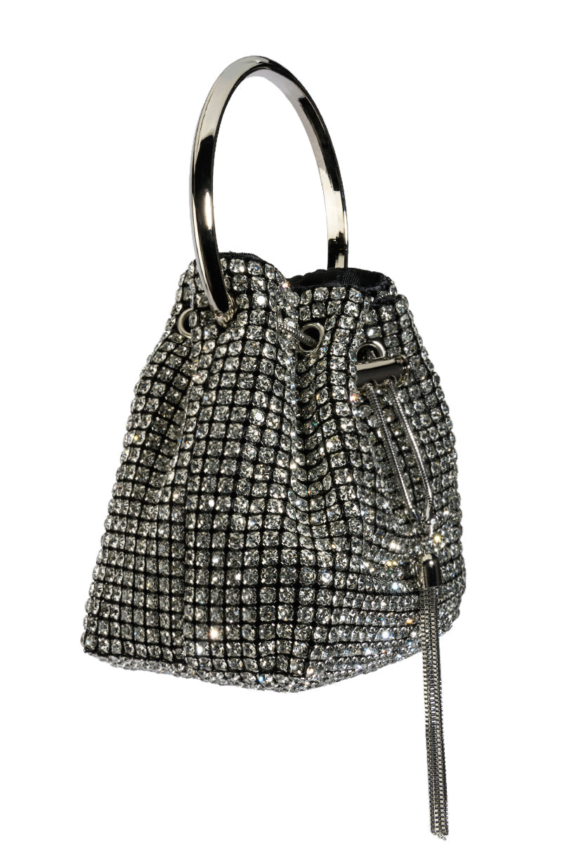 DISTURBIA EMBELLISHED BUCKET BAG