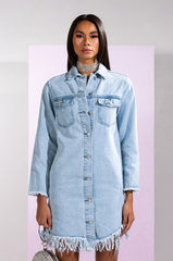 EASY BREEZY LONG DENIM JACKET