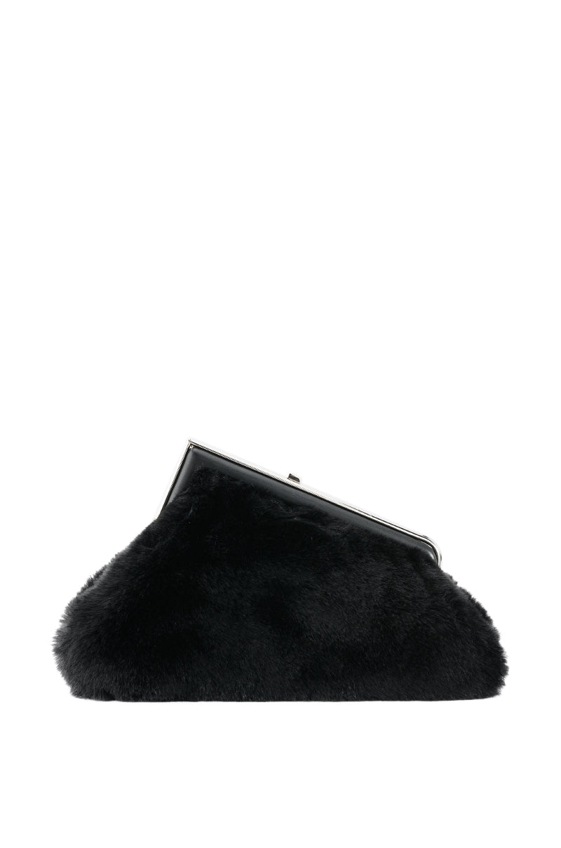 EXPENSIVE TASTE FAUX FUR CLUTCH