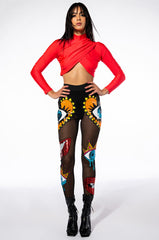 EYES WIDE SHUT SEQUIN MESH LEGGING