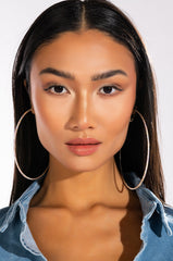 FINE LINE AB 80MM HOOP EARRINGS