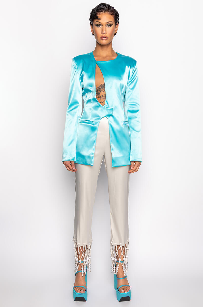 KEYGAN CUT OUT FITTED BLAZER