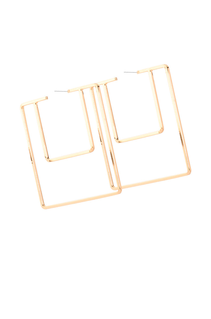 GEO EARRING IN GOLD