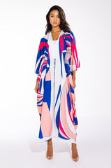 SWIRL PRINT LIGHT WEIGHT DUSTER