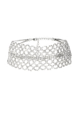 VICTORIA RHINESTONE LACE STATEMENT CHOKER