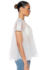 GOODY MESH OVERLAY SHORT DUSTER