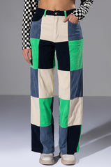 HALLIE COLOR BLOCKED WIDE LEG PANT