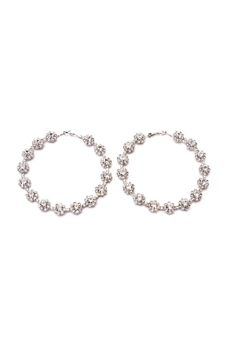 HERE COMES TROUBLE EMBELLISHED HOOPS