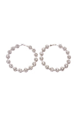 HERE COMES TROUBLE EMBELLISHED HOOPS