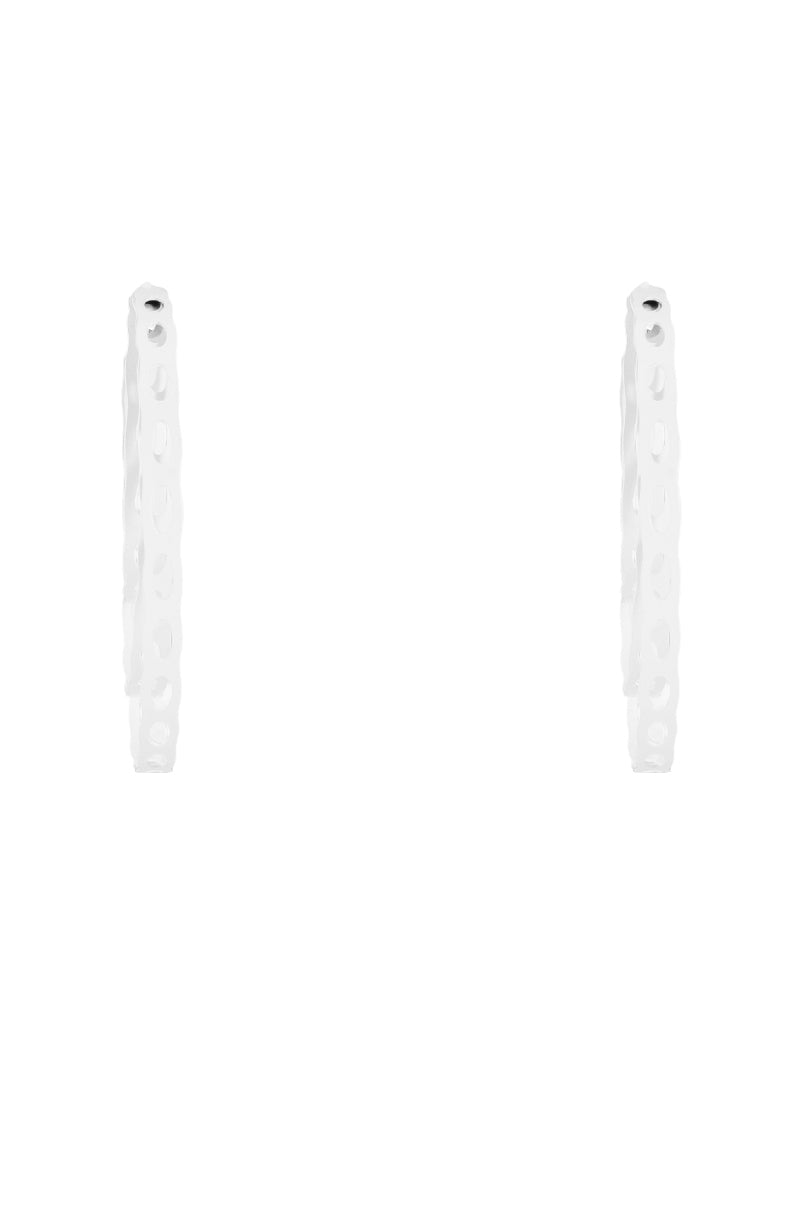 HOLY HOOP EARRING IN WHITE