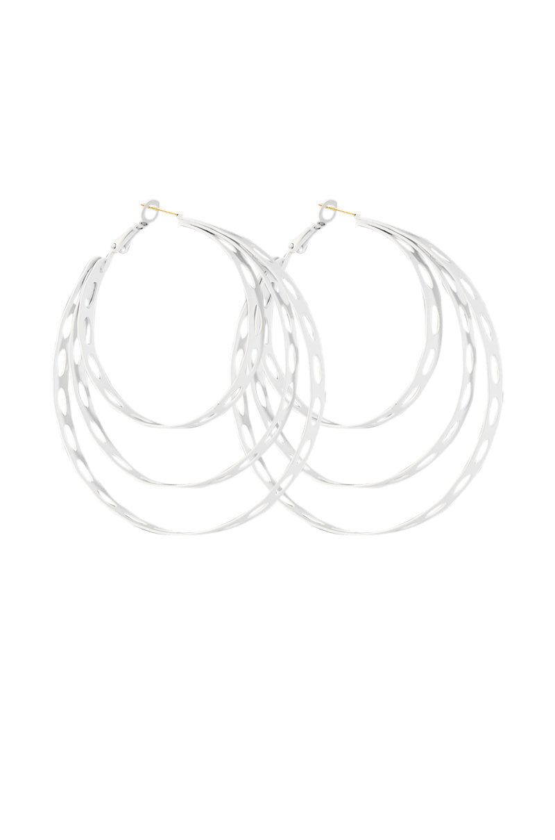 HOLY HOOP EARRING IN WHITE