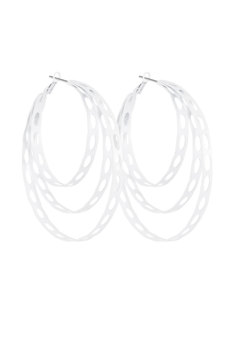 HOLY HOOP EARRING IN WHITE