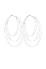 HOLY HOOP EARRING IN WHITE