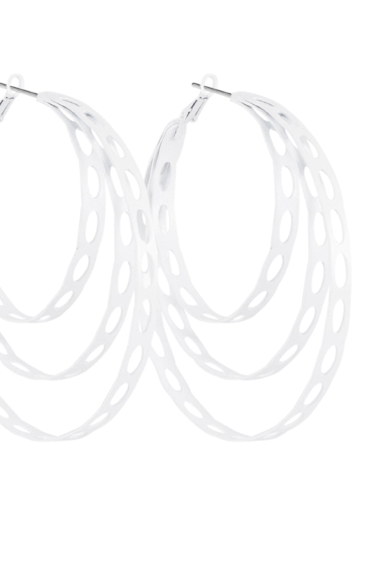 HOLY HOOP EARRING IN WHITE