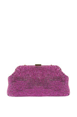 HUNTRESS EMBELLISHED CLUTH IN FUCHSIA