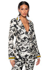 INDIFFERENT RIB TRIM BLAZER JACKET