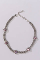IRRESISTIBLE RHINESTONE HEART CHOKER