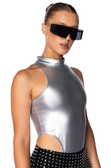 KEEP THAT SAME ENERGY METALLIC SLEEVELESS BODYSUIT