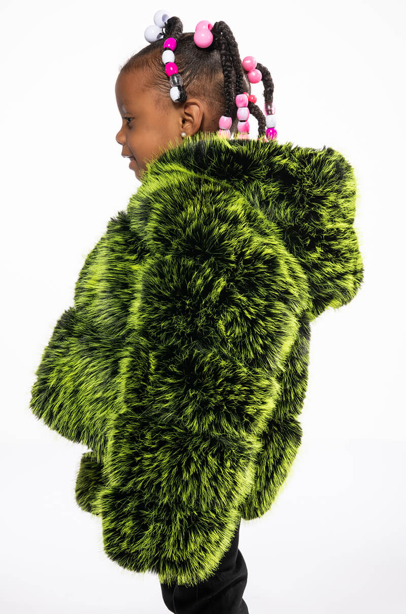 BIANCHI THREE-DEE FAUX FUR KIDS JACKET
