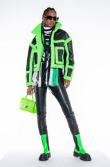 LIME CRIME BONDED PLEATHER SHERPA COAT
