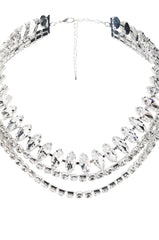 LAYERED CHOKER NECKLACE IN SILVER