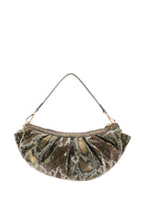 LILLET MULTI SNAKE SKIN RUCHED BAG