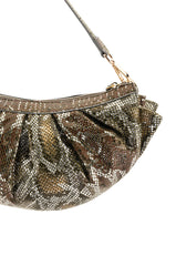 LILLET MULTI SNAKE SKIN RUCHED BAG