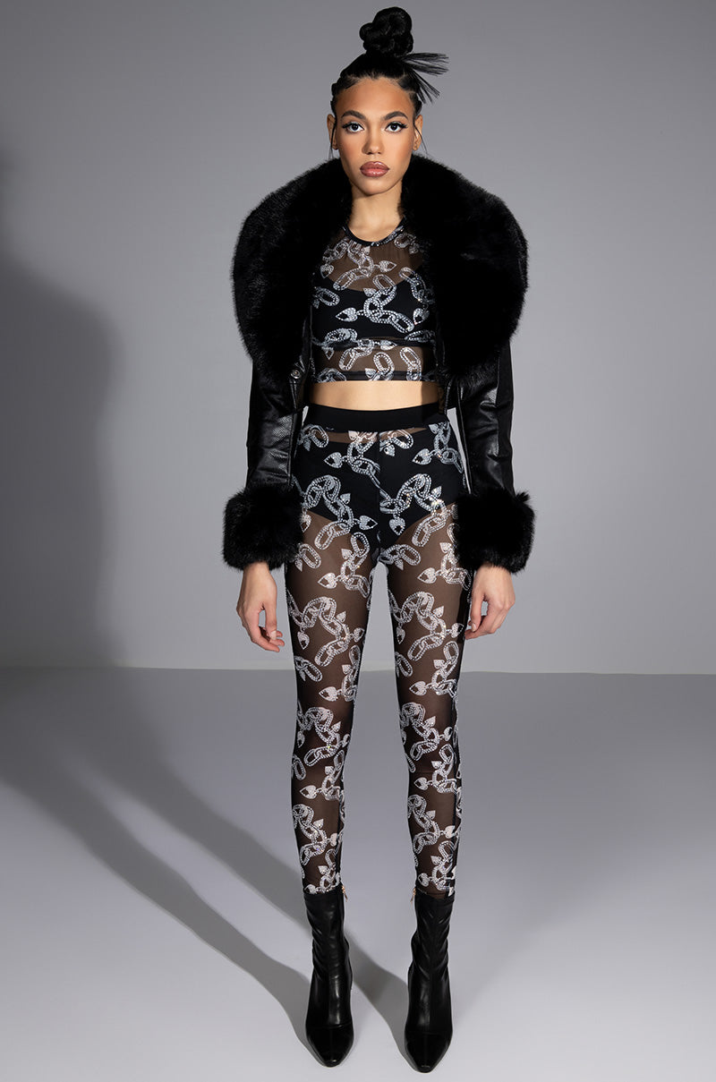 LOVE ON LOCKDOWN MESH LEGGING