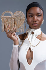 LOVER LOVER GOLD DRIPPY HEART BAG