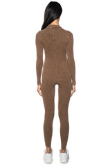 MADDELYN ZIP FRONT LONG SLEEVE CATSUIT
