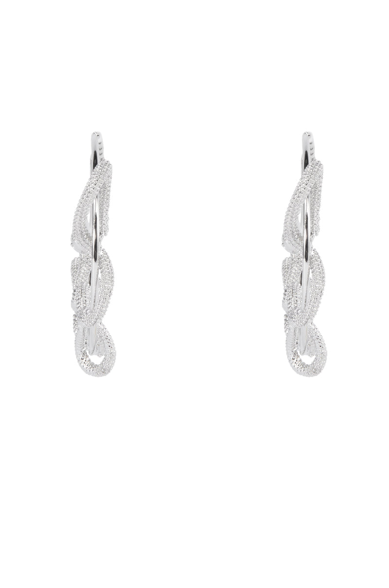 SNAKE HOOP EARRING IN SILVER