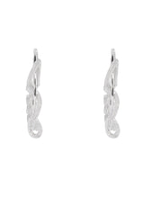 SNAKE HOOP EARRING IN SILVER