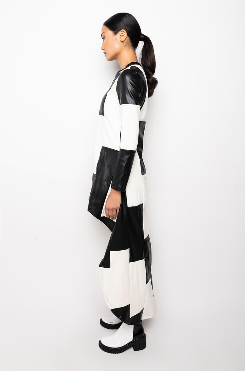 MY SUGAR BOO HI LO CHECKERED TRENCH