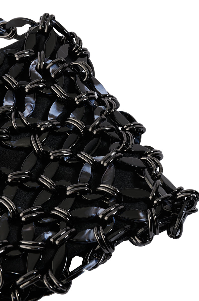 RUMOUR WEAVEN BAG IN BLACK