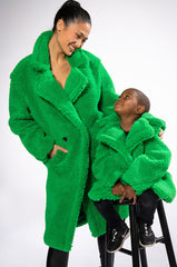 NAOMI LUXE WOOLISH TRENCH IN KELLY GREEN